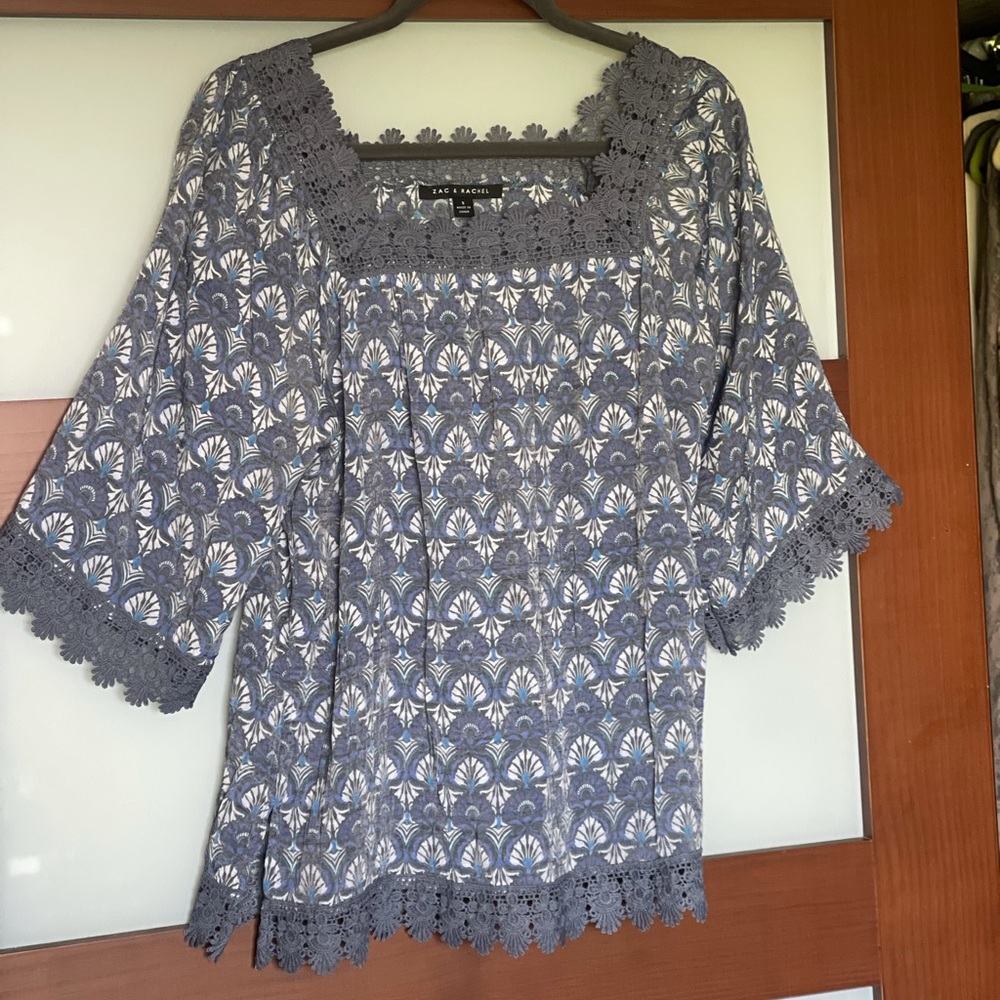 Zac & Rachel Boho Top with lacy trim